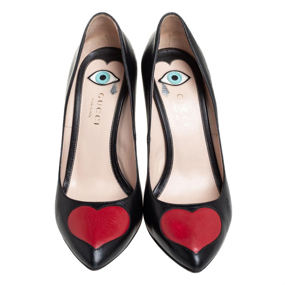 gucci heart heels