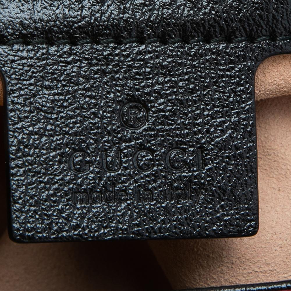 Gucci Black/Red Matelassé Leather Small GG Marmont Torchon Shoulder Bag 3