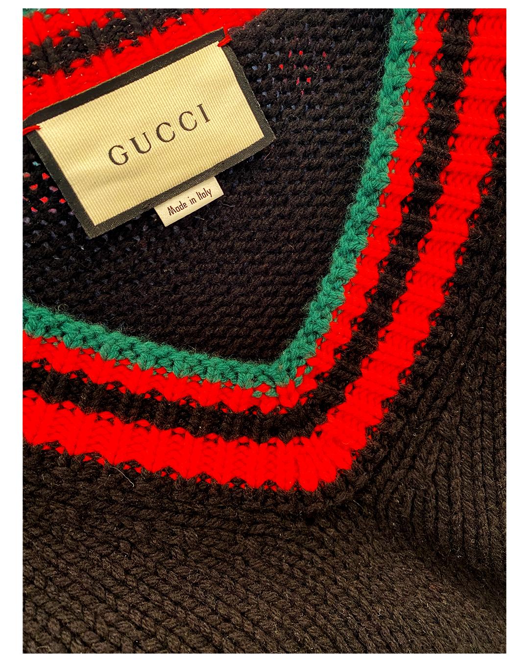 black green red sweater
