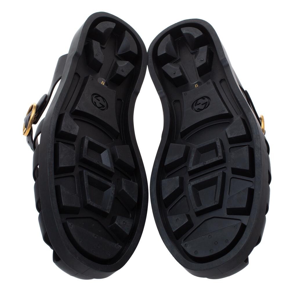 gucci rubber buckle strap sandals