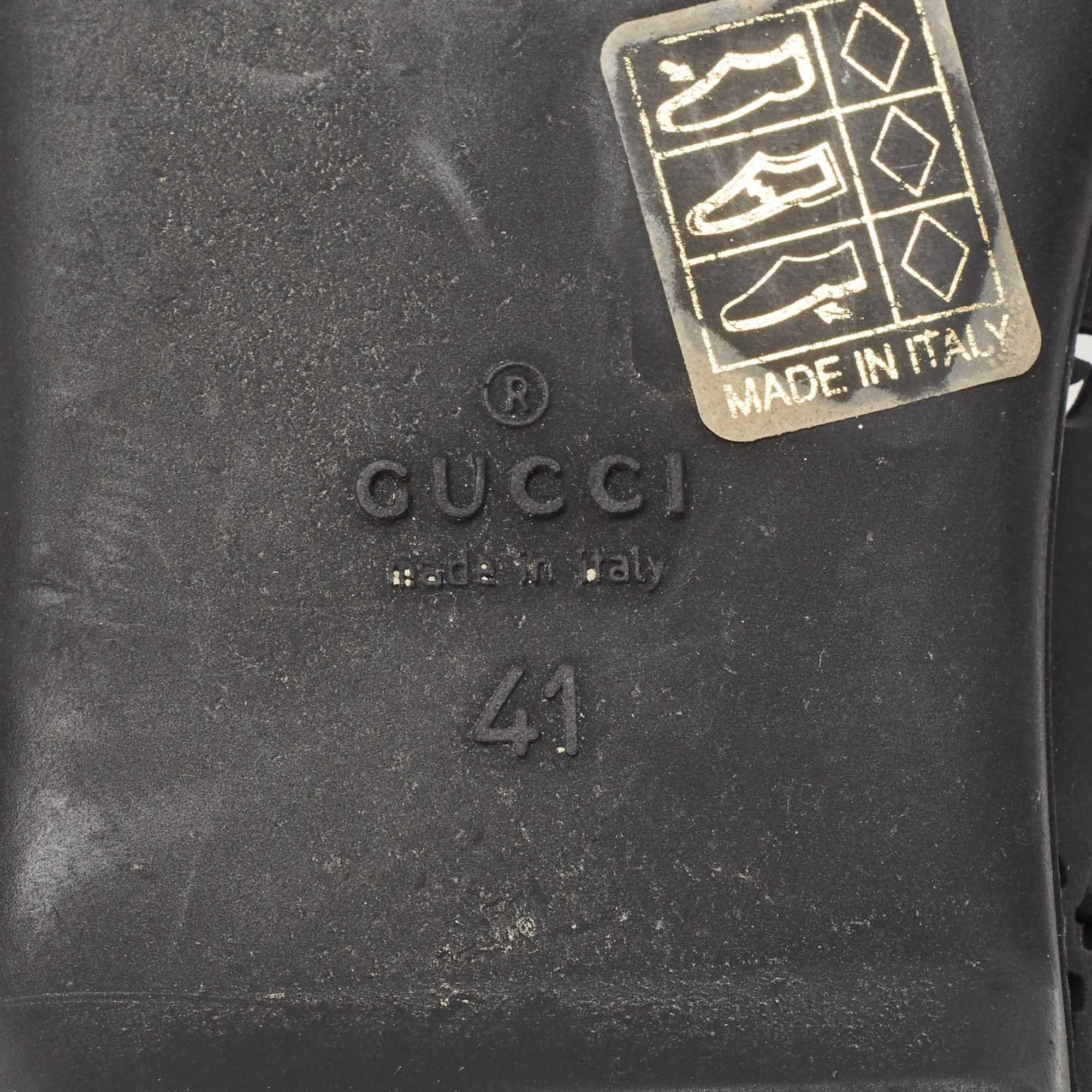 Gucci Black Rubber GG Ballet Flats Size 41 For Sale 3
