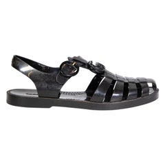 Gucci Black Rubber Sandals Size IT 37