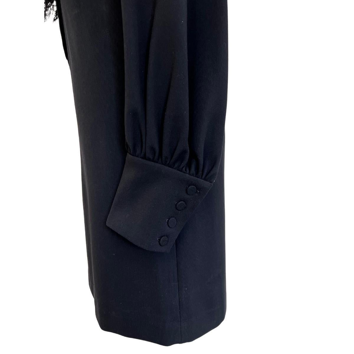 Women's Gucci Black Ruffle Neck Dress size M