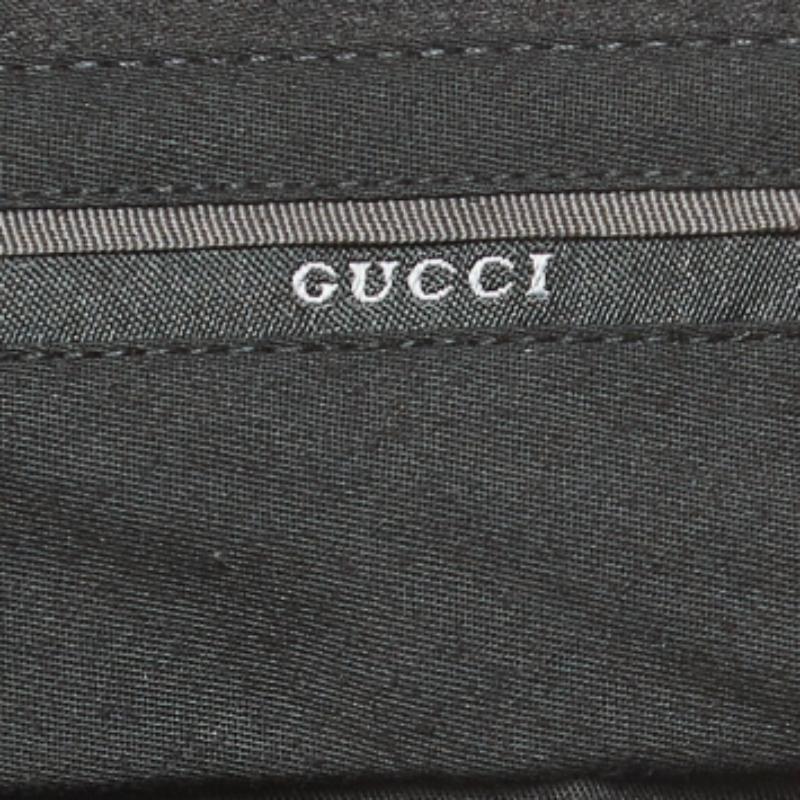Uomo Gucci Pantaloni da abito in misto lana con finiture in raso nero XS in vendita