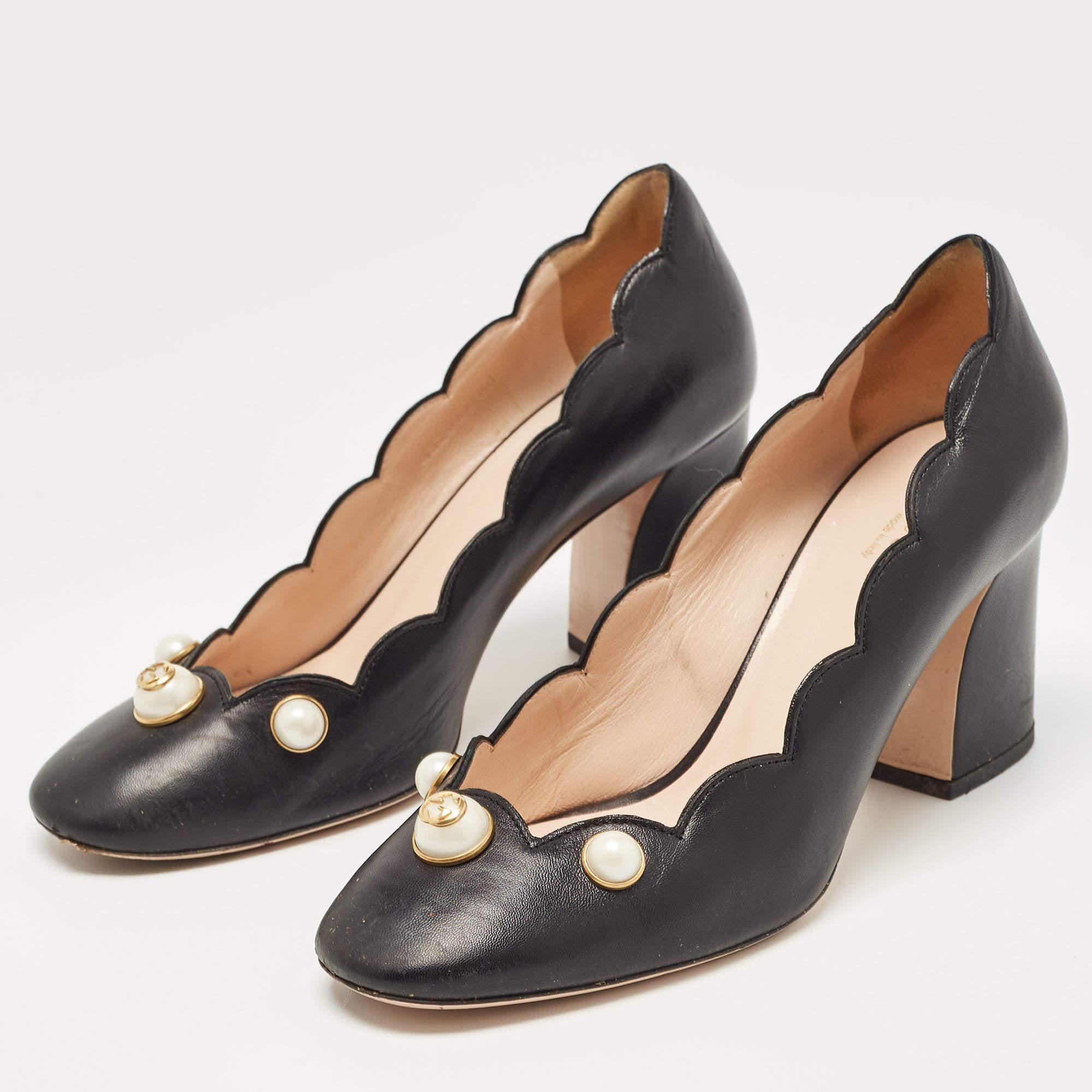 Make a chic style statement with these designer pumps. They showcase sturdy heels and durable soles, perfect for your fashionable outings!