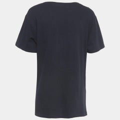 Gucci Black Sequined Embroidered Cotton T-Shirt S