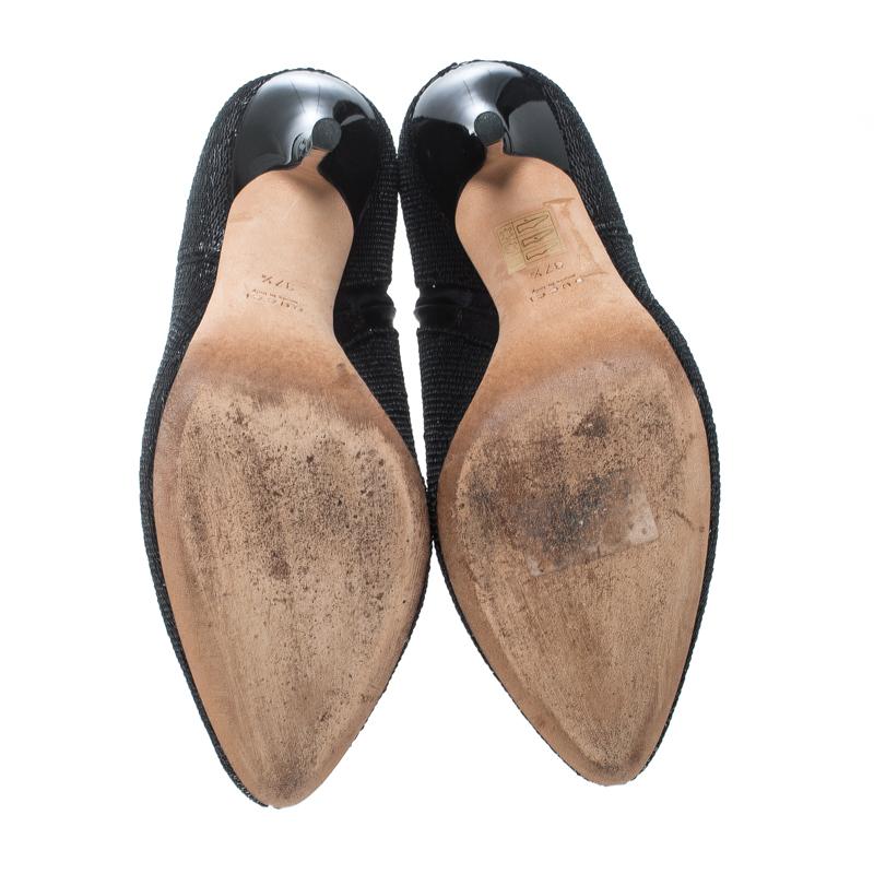 black sequin ankle boots