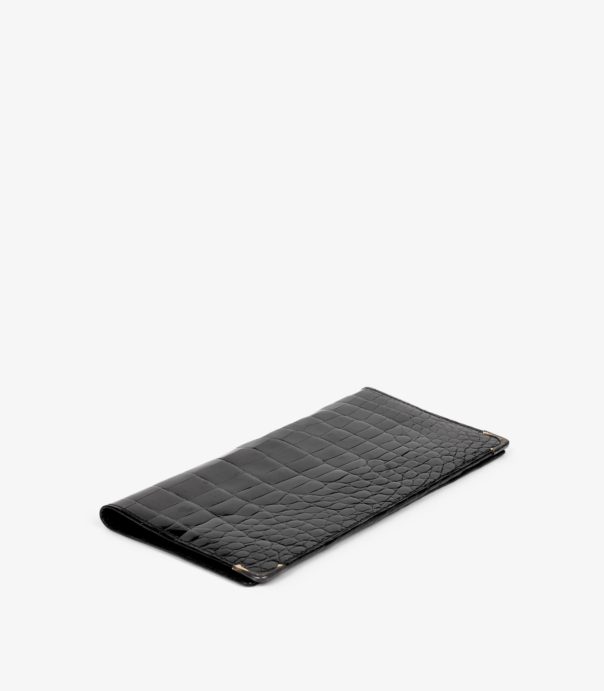 Gucci Black Shiny Alligator Leather Vintage Continental Wallet

Product Details
Xupes Ref: CAA0107
Brand: Gucci
Model: Continental Wallet
Type: Wallet
Colour: Black 
Hardware: Gold 
Material(s): Shiny Alligator Leather

Specification
Height: