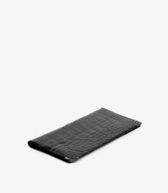 Gucci Black Shiny Alligator Leather Vintage Continental Wallet