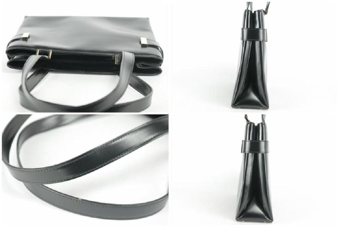 Gucci Black Shopper Tote 9gk1216 Patent Shoulder Bag 3