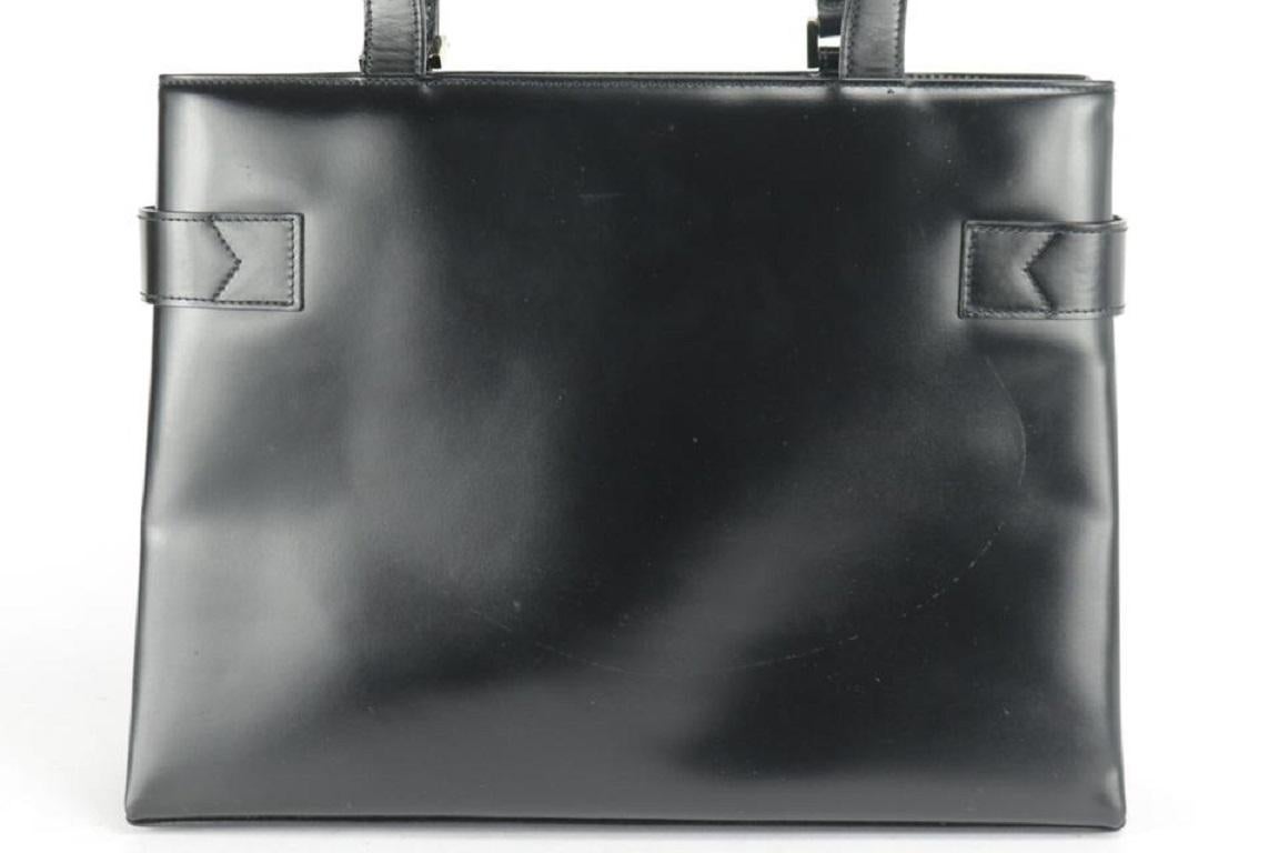 Gucci Black Shopper Tote 9gk1216 Patent Shoulder Bag 4