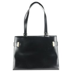 Gucci Black Shopper Tote 9gk1216 Patent Shoulder Bag