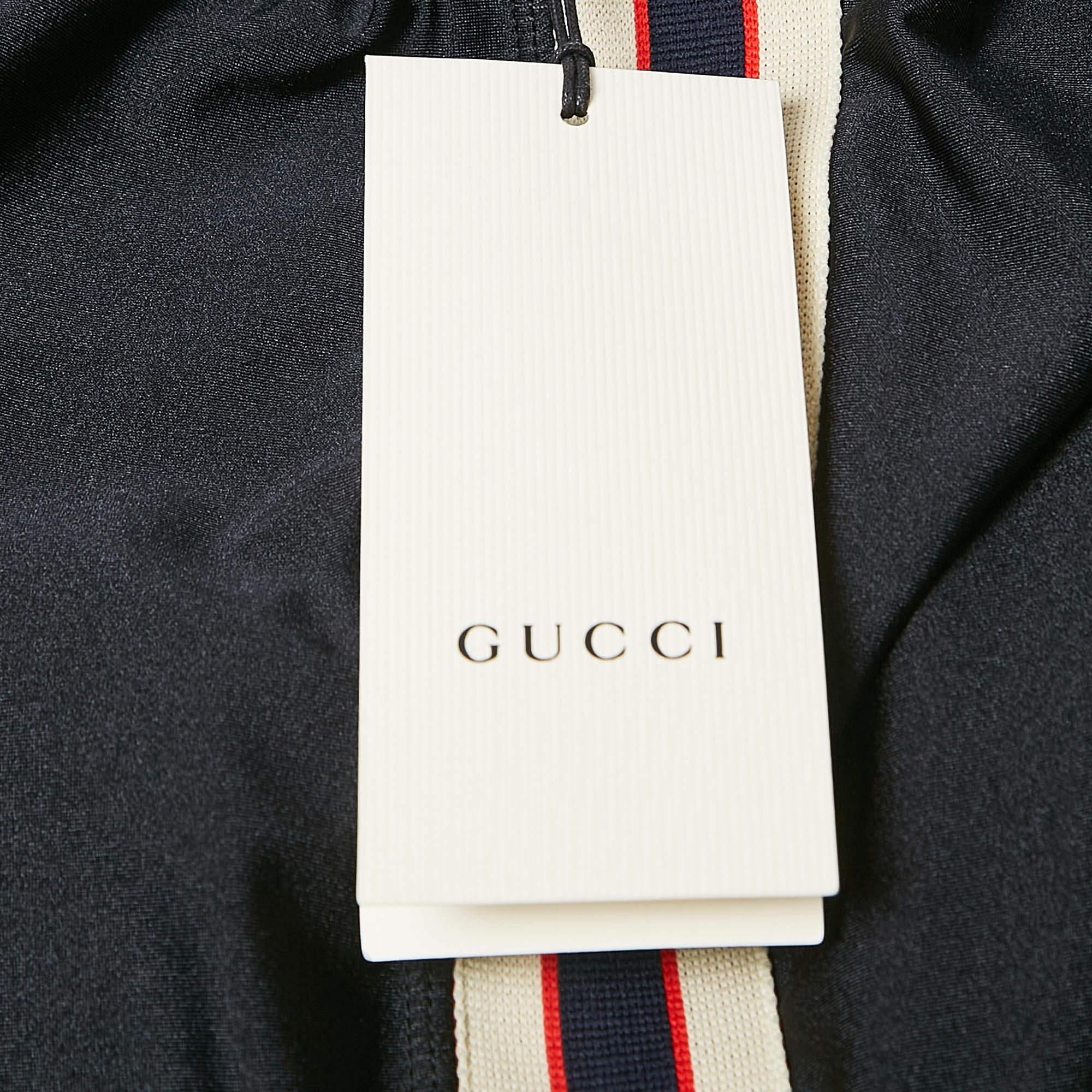 Gucci Black Side Stripe Trim Jersey Leggings XS For Sale 3
