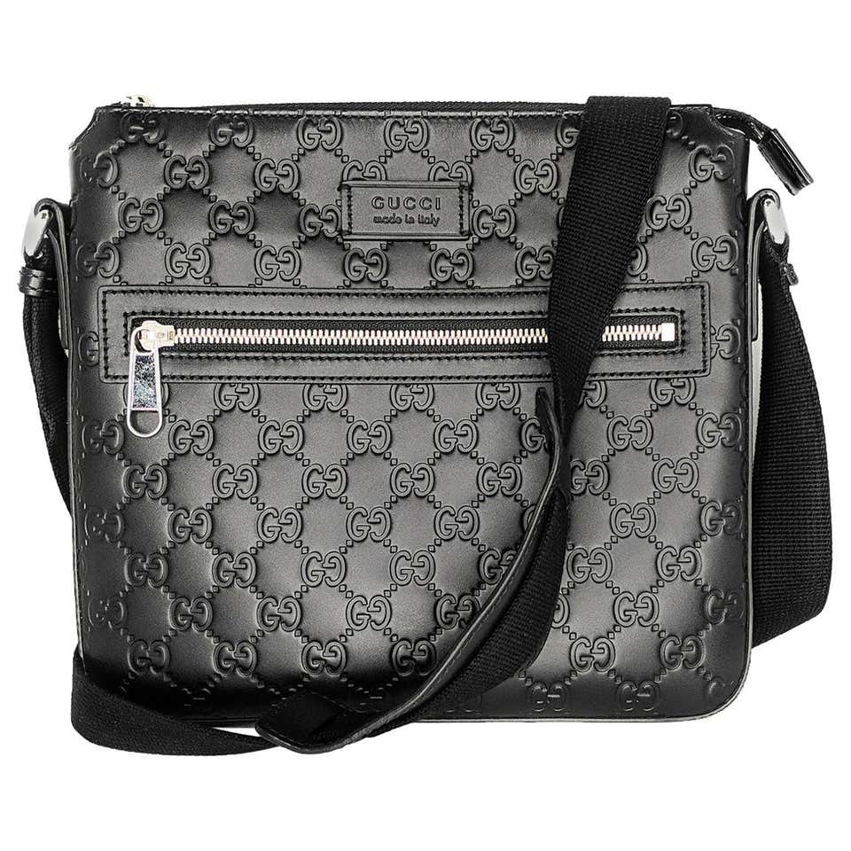 Gucci Black Signature Small Messenger Bag at 1stDibs | gucci small ...