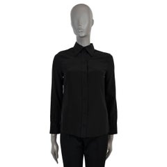 GUCCI black silk 2020 CREPE Button-Up Shirt 36 XXS