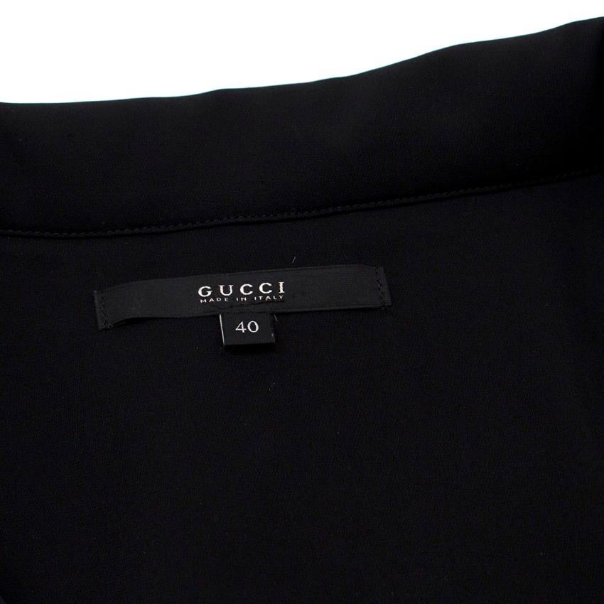 Black Gucci black silk-blend jumpsuit IT40