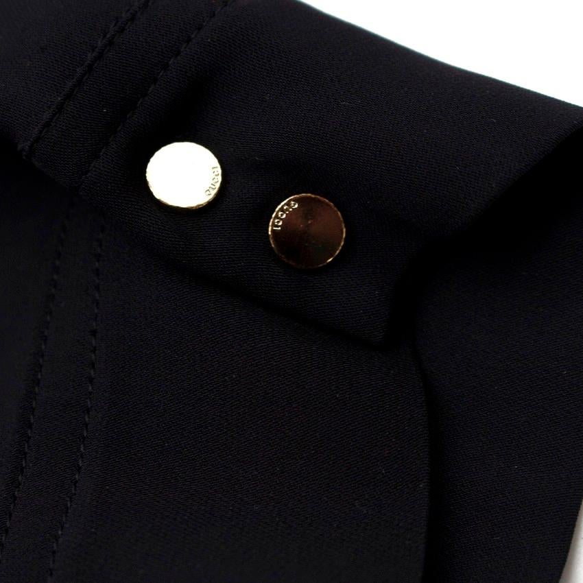 Gucci black silk-blend jumpsuit IT40 1
