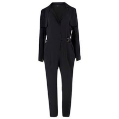 Gucci black silk-blend jumpsuit IT40
