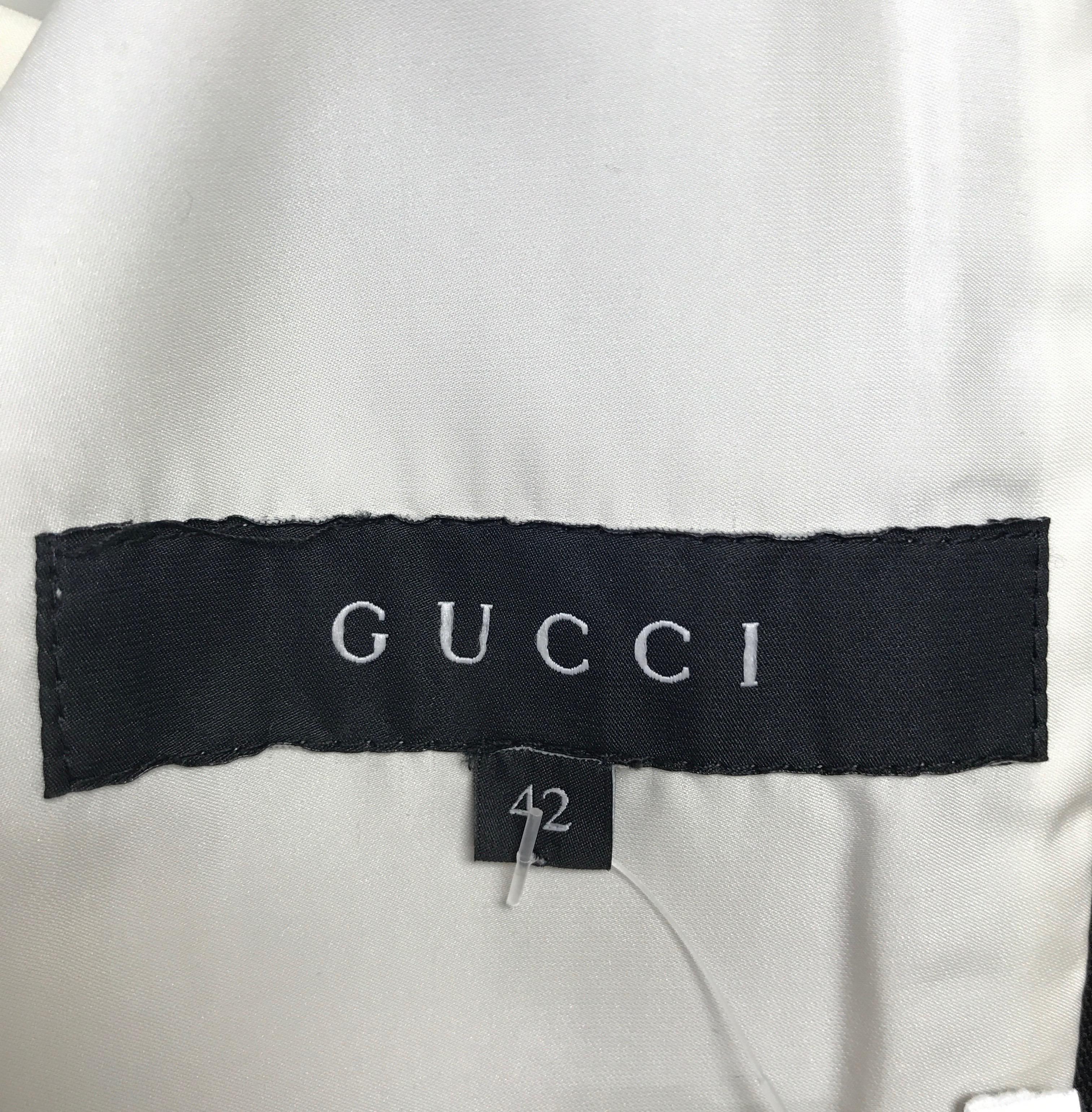 Gucci Black Silk Cape Jacket-42 For Sale 3