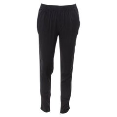 Gucci Black Silk Crepe Tapered Trousers S