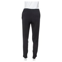 Gucci Black Silk Crepe Tapered Trousers S