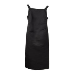 black silk backless dress GUCCI black silk OPEN BACK Cocktail Dress 38