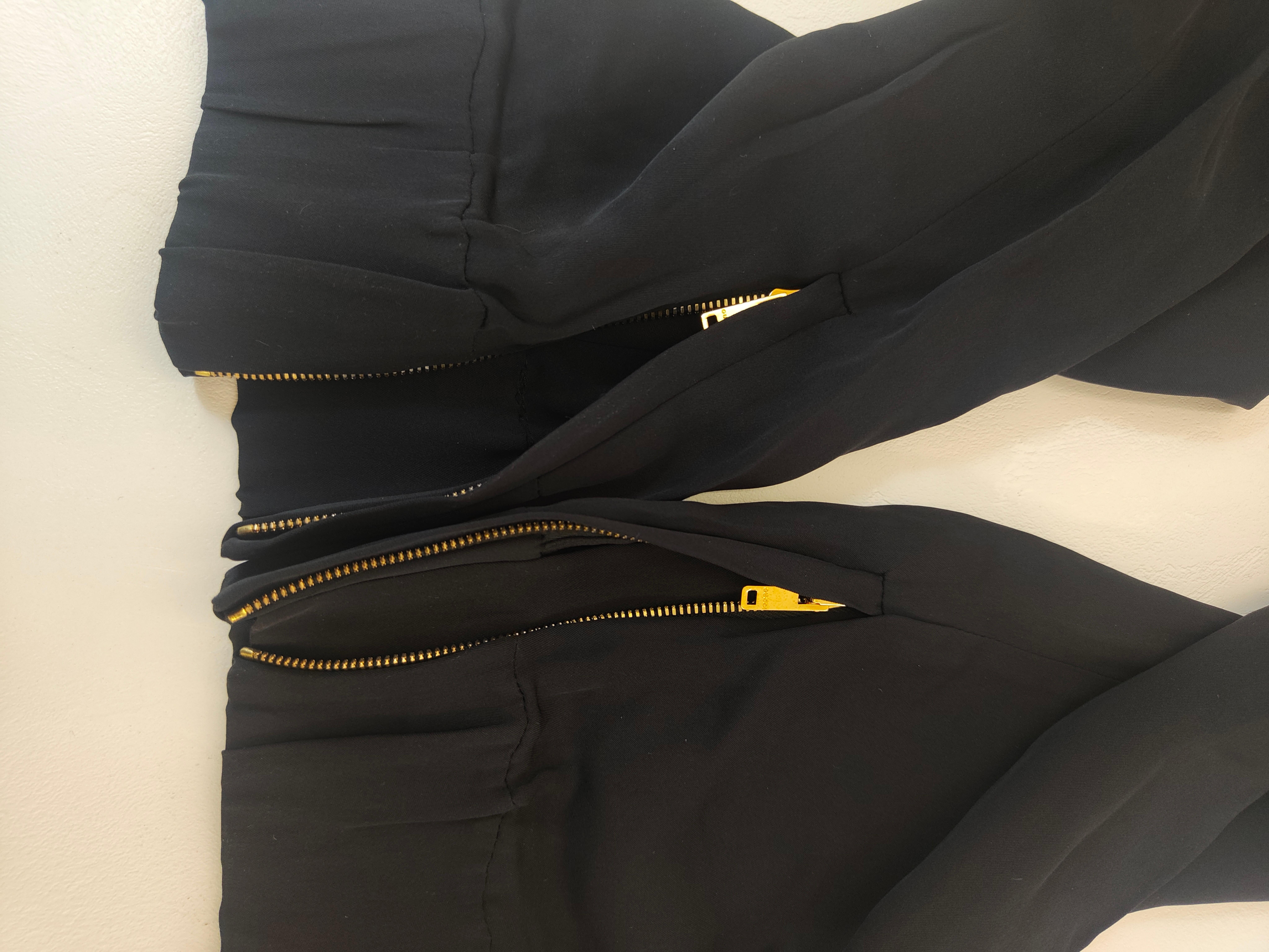 Black Gucci black silk pants For Sale