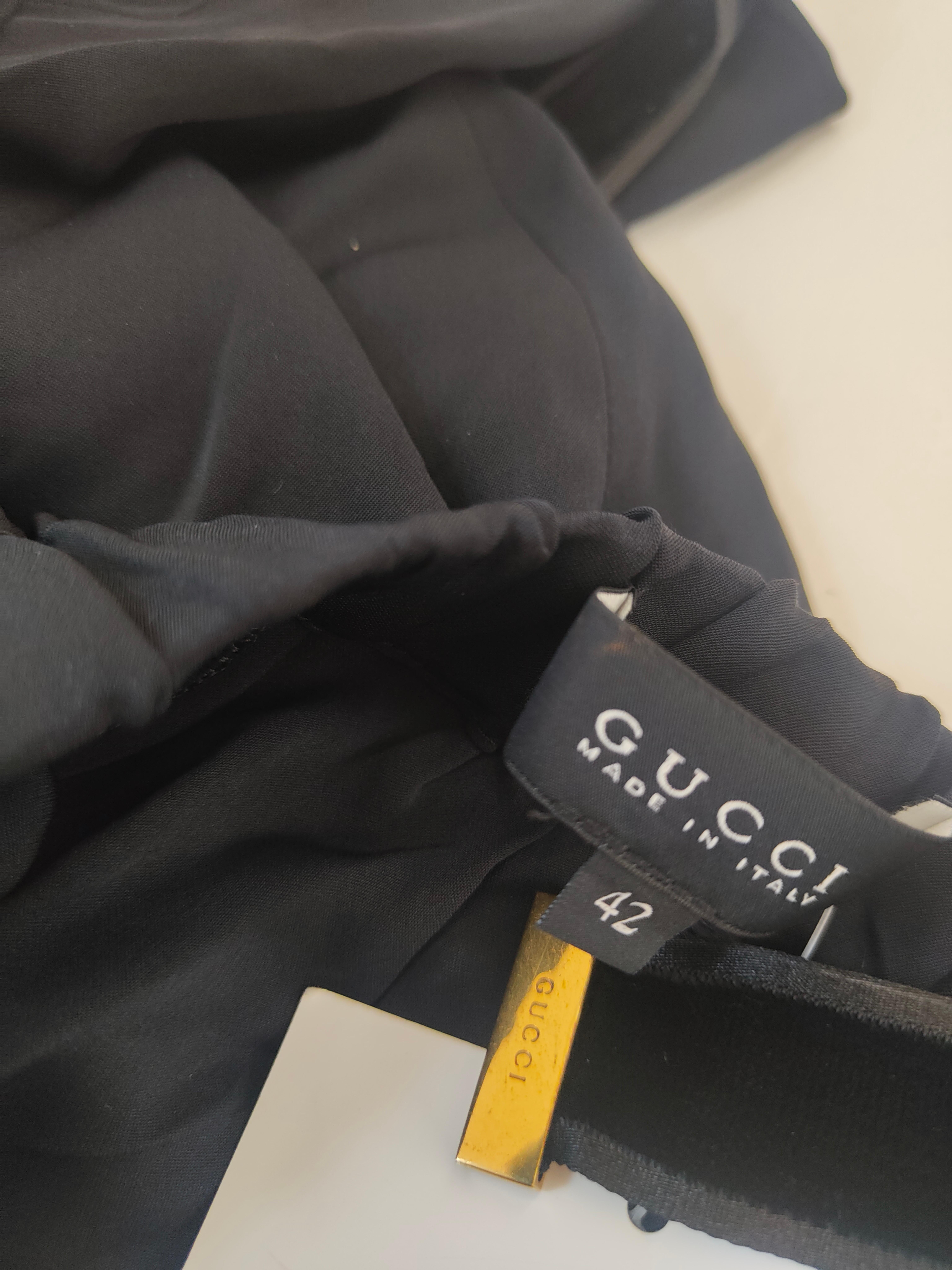 Gucci black silk pants In Excellent Condition For Sale In Capri, IT