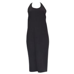 TOM FORD black silk RING RACEBACK TANK Sleeveless Cocktail Dress 42