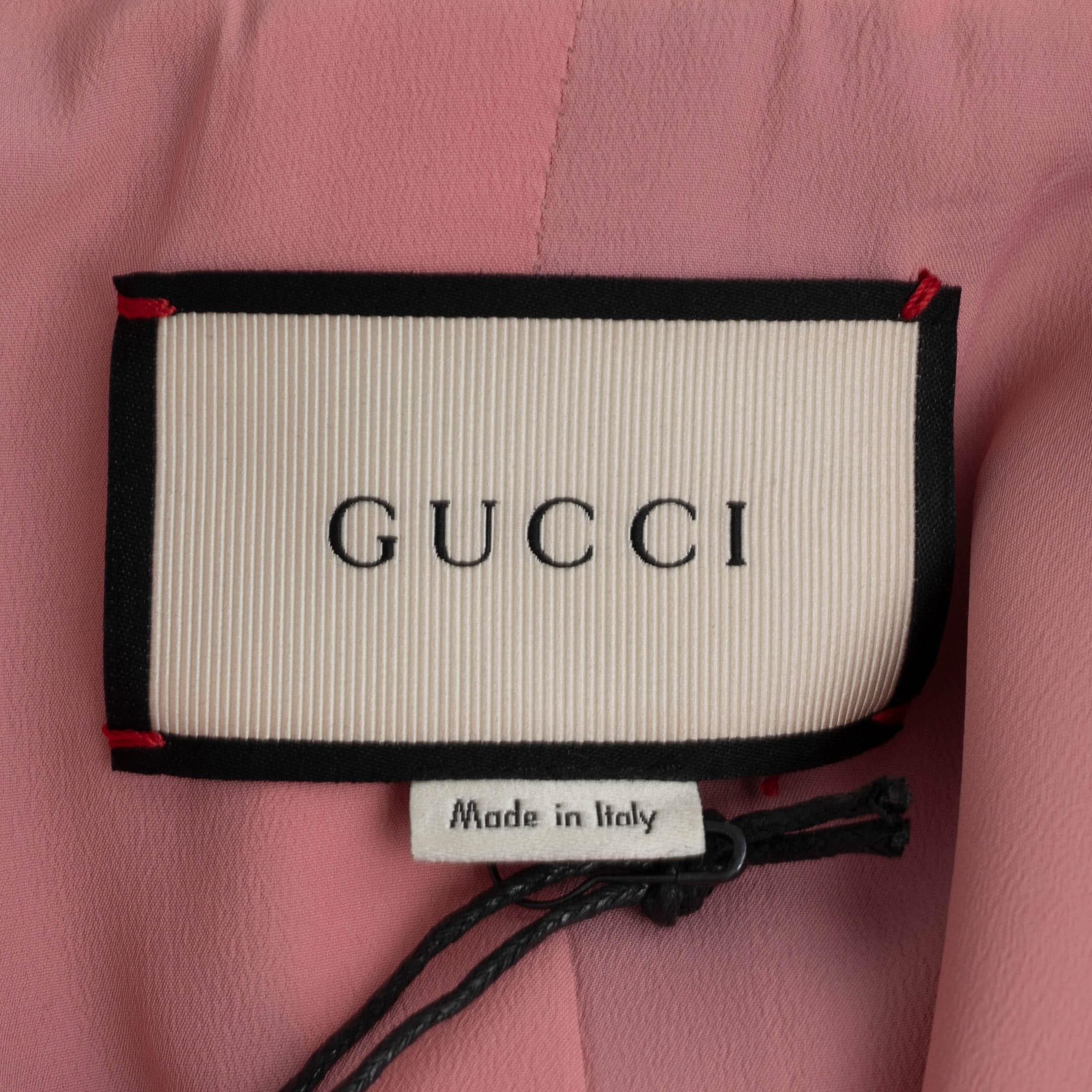Gucci blazer nero in seta e lana 2016 con bordo RUFLFEGiacca 40 S in vendita 2