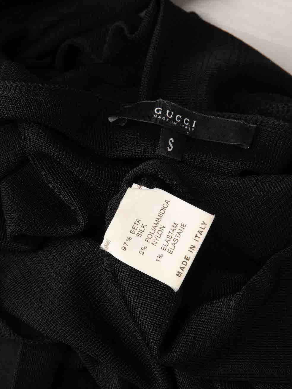 Gucci Black Silk Wrap Around Top Size S For Sale 2