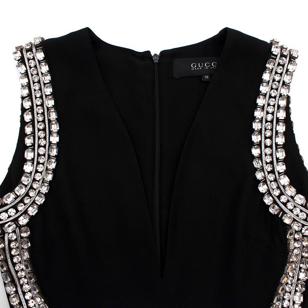 Gucci Black Sleeveless Crystal Embellished Gown - Size US 2 1