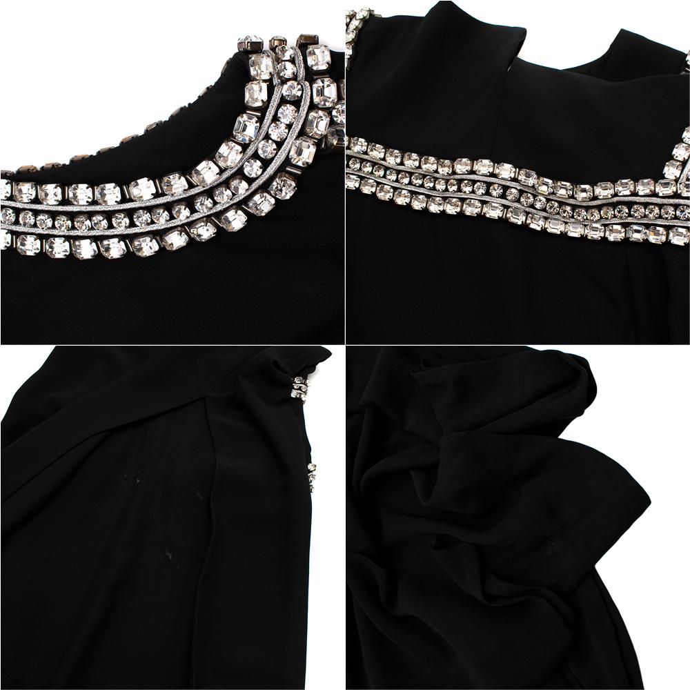 Gucci Black Sleeveless Crystal Embellished Gown - Size US 2 3