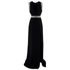 Gucci Black Sleeveless Crystal Embellished Gown - Size US 2