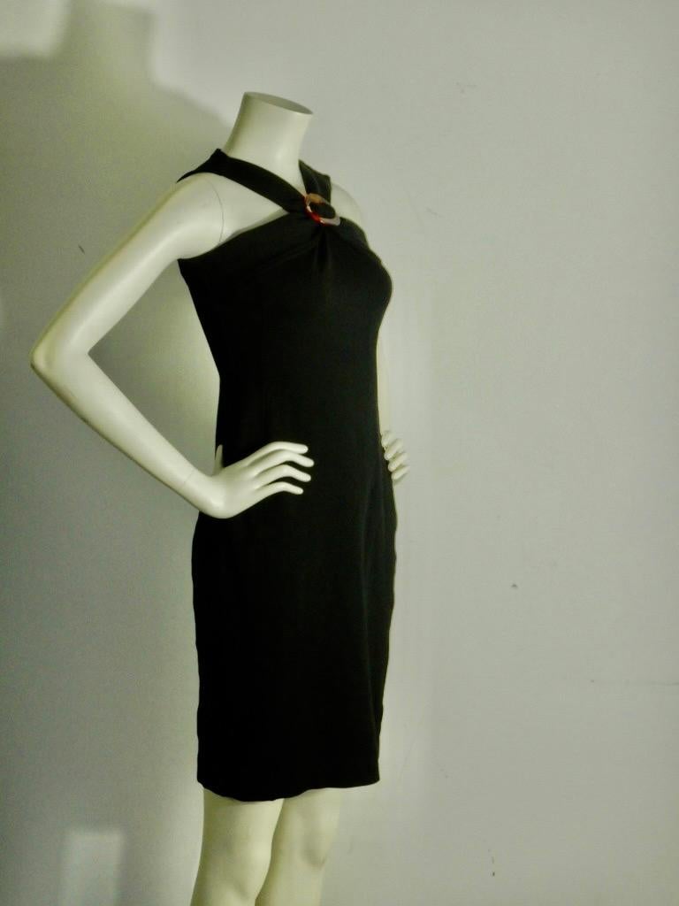 Gucci Black Sleeveless Rayon Dress In Good Condition In Oakland, CA