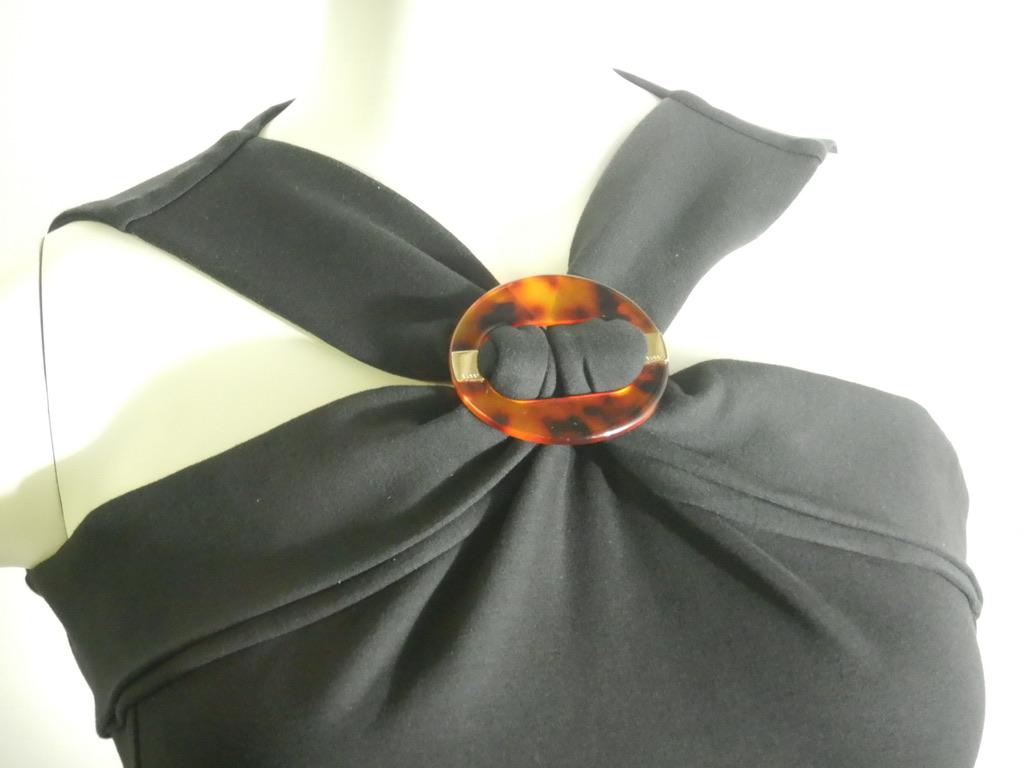 Gucci Black Sleeveless Rayon Dress 1