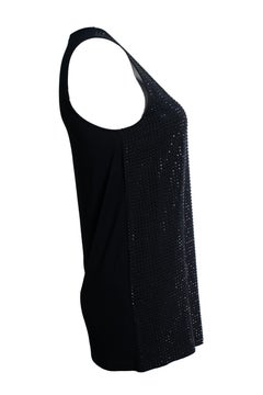 Gucci, black sleeveless top with rhinestones