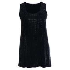 Gucci, black sleeveless top with rhinestones
