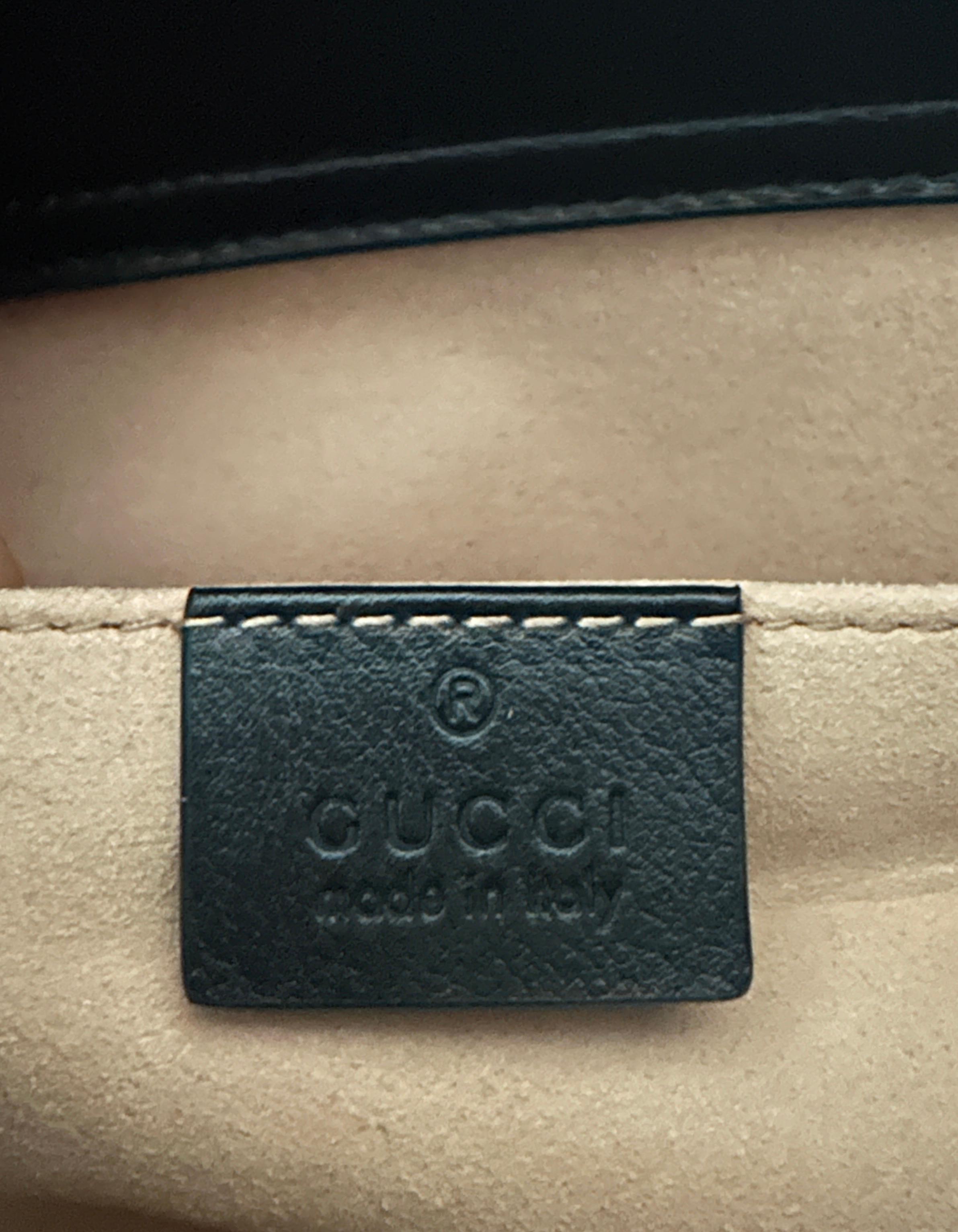 Gucci Black Small Calfskin Leather Diana Bamboo Bag w/ Crossbody Strap 3
