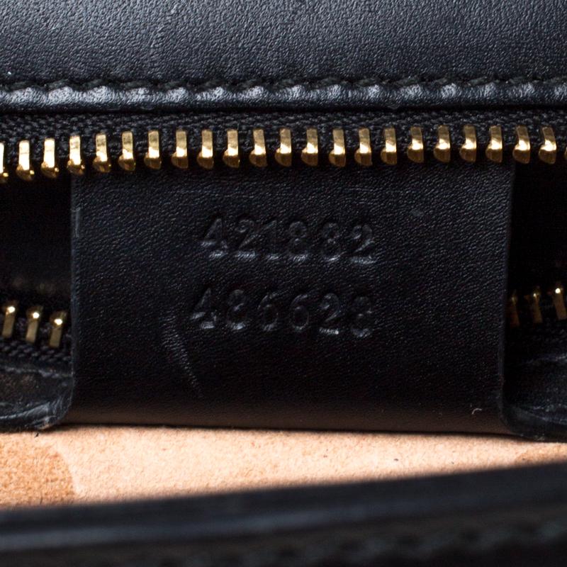 Gucci Black Small Leather Web Chain Sylvie Shoulder Bag 1