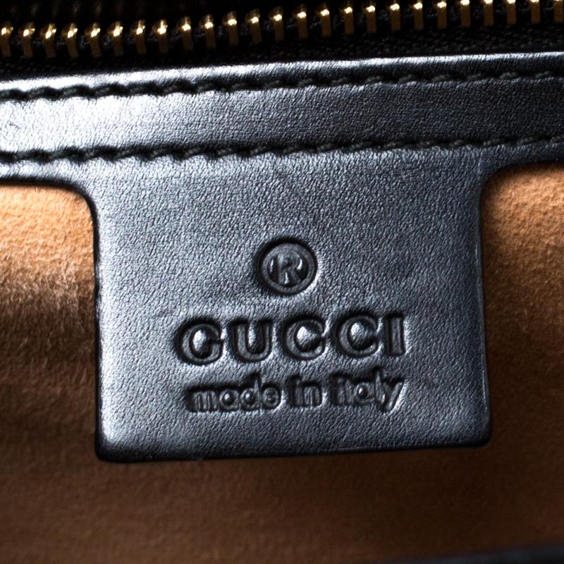 Gucci Black Small Leather Web Chain Sylvie Shoulder Bag 2