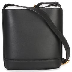 Gucci Black Smooth Calfskin Hasler Horsebit 73 Small Bucket Bag