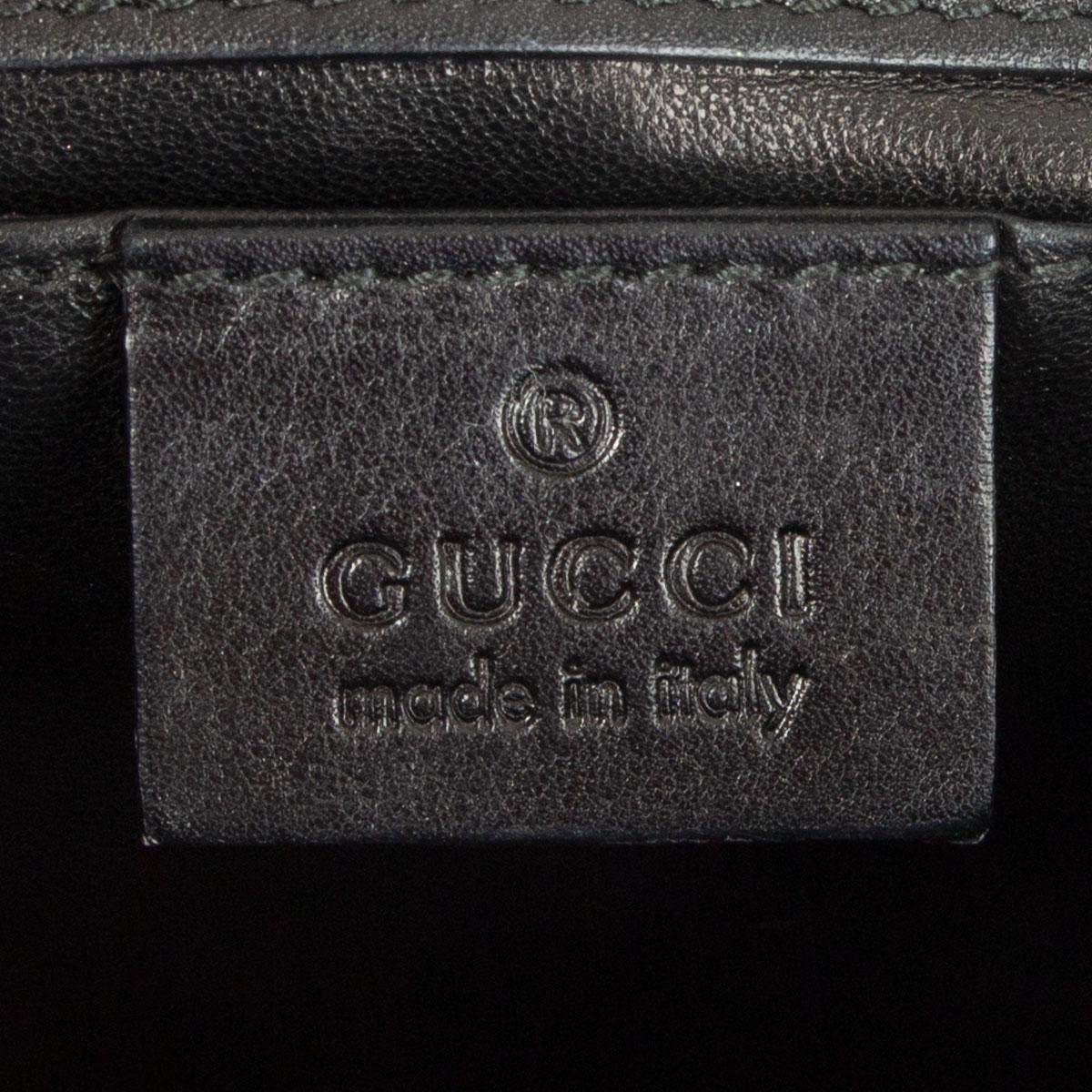 Women's GUCCI black smooth leather EMILY SMALL CHAIN Shoulder Bag