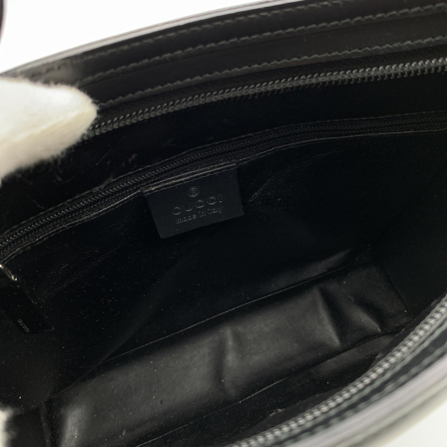 Gucci Black Smooth Leather Squared Tote Shoulder Bag 2