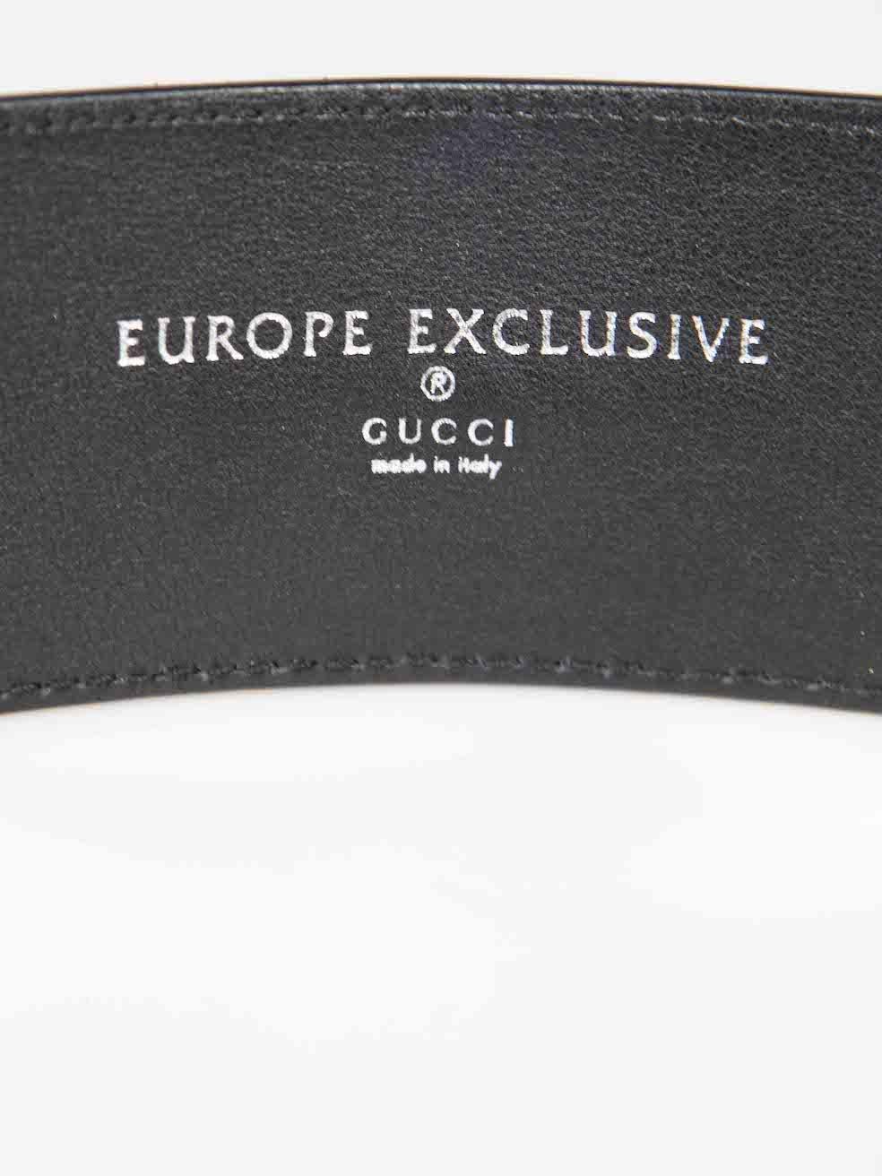 Gucci Black Snakeskin Horsebit Accent Belt For Sale 2
