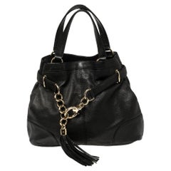 Gucci Black Soft Leather Sienna Tote