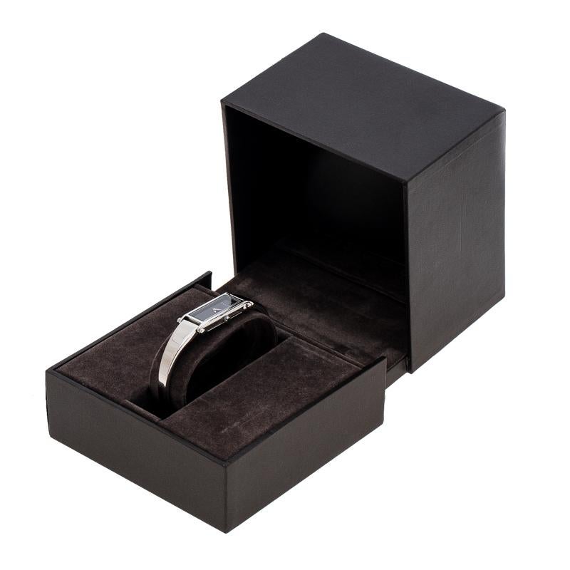 Gucci Black Stainless Steel 1500 L Women's Wristwatch 12 mm 1