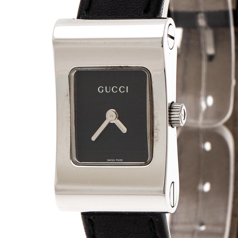 Gucci Black Stainless Steel 2300L Women's Wristwatch 17 mm 1
