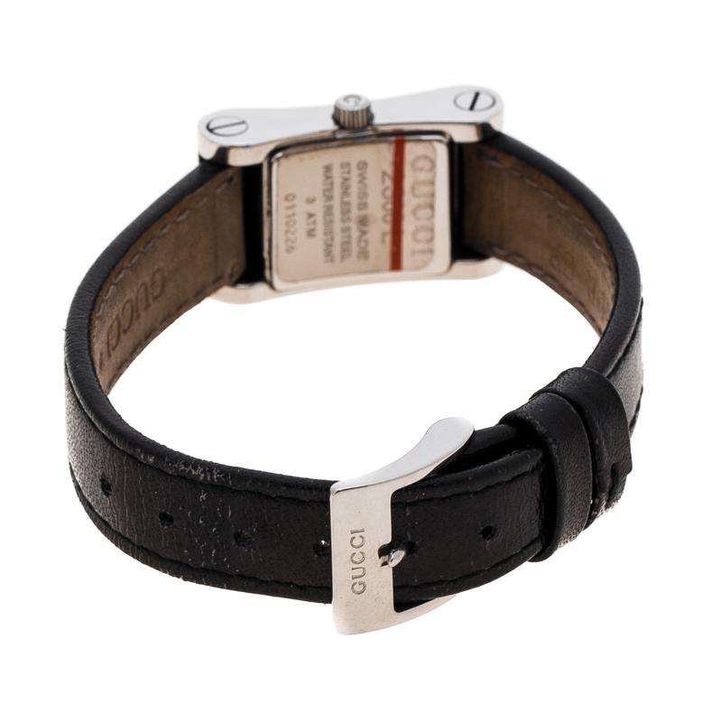 Gucci Black Stainless Steel 2300L Women's Wristwatch 17 mm 1