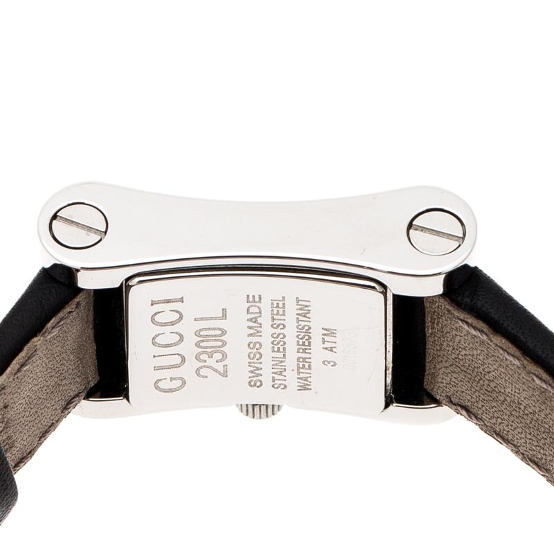 Gucci Black Stainless Steel 2300L Women's Wristwatch 17 mm 2